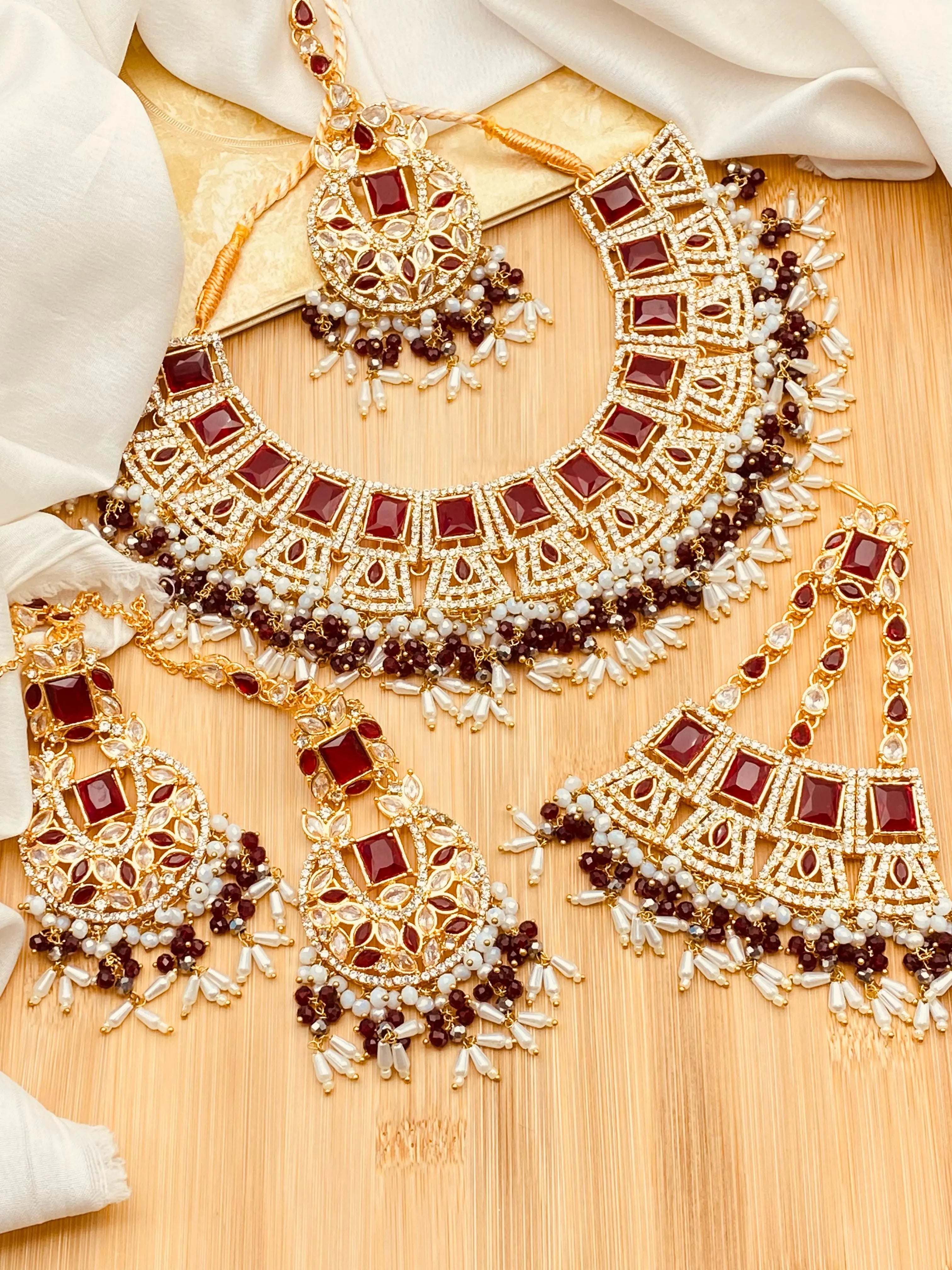 Zarcon Bridal Set NJ-1565 Nayab Jewellery