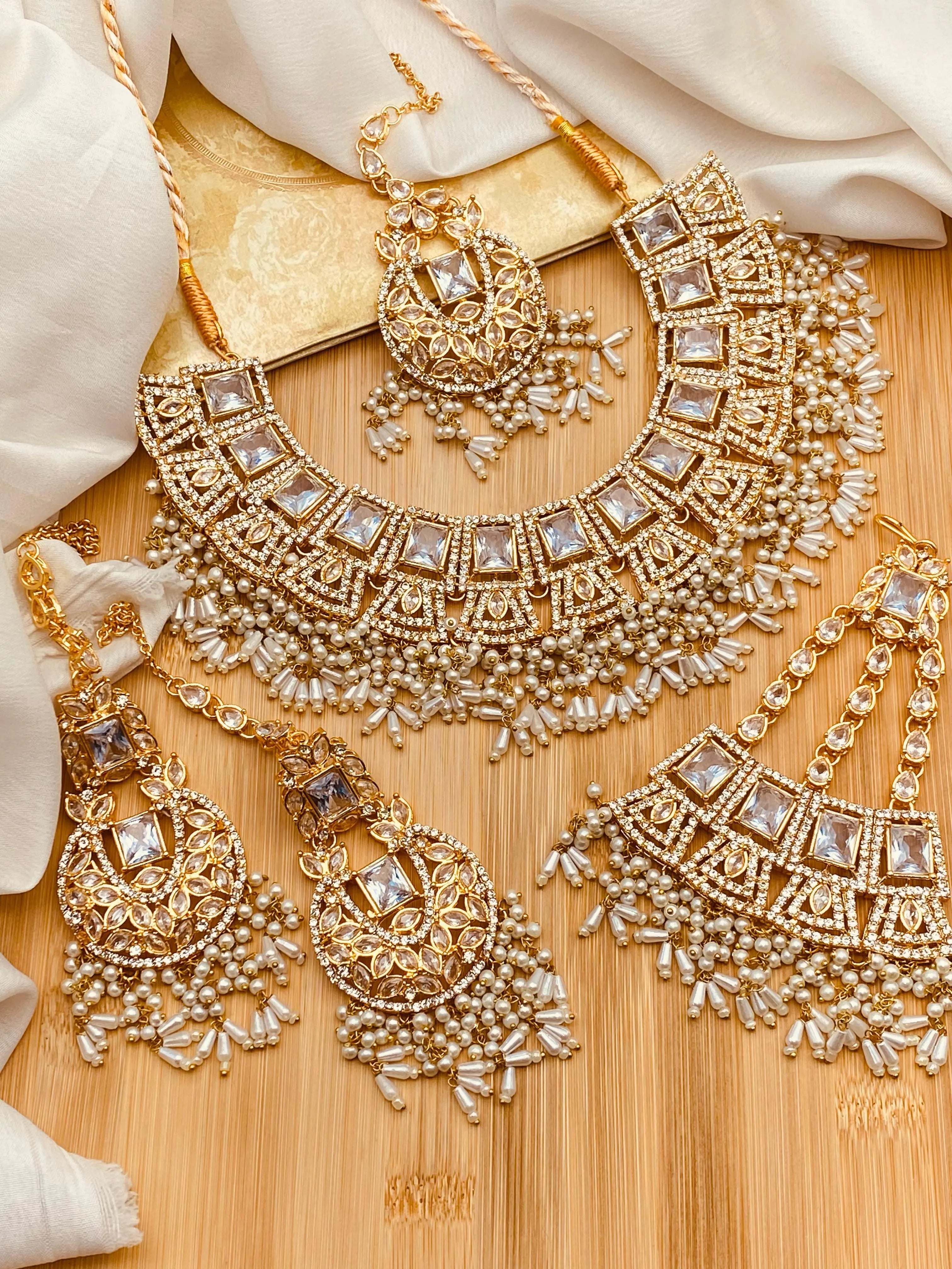 Zarcon Bridal Set NJ-1565 Nayab Jewellery