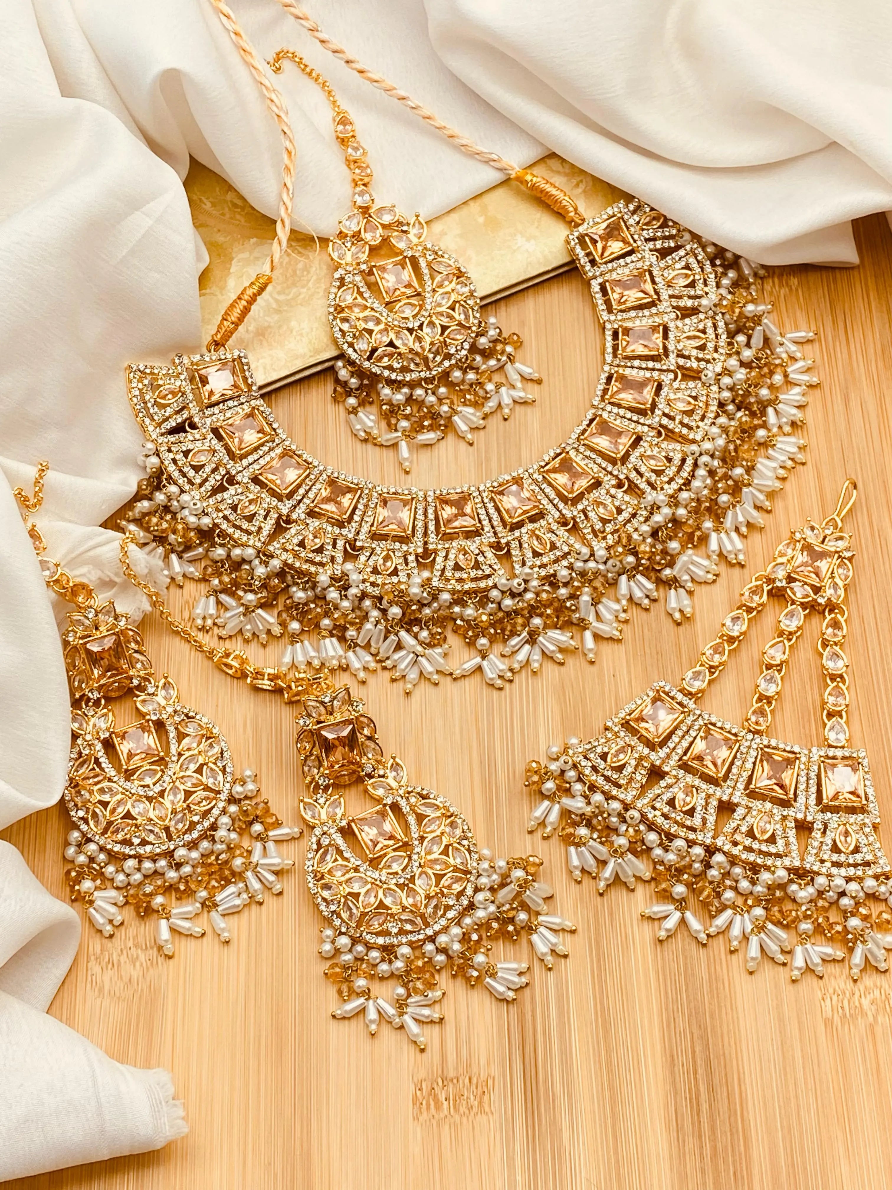 Zarcon Bridal Set NJ-1565 Nayab Jewellery