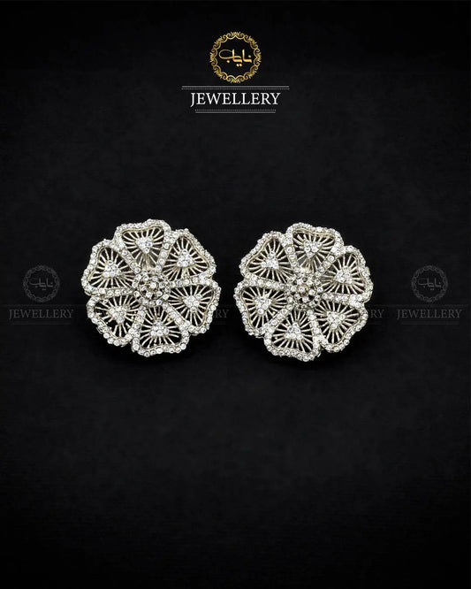 Zarcon Flower Tops NJ-1838-Silver Nayab Jewellery