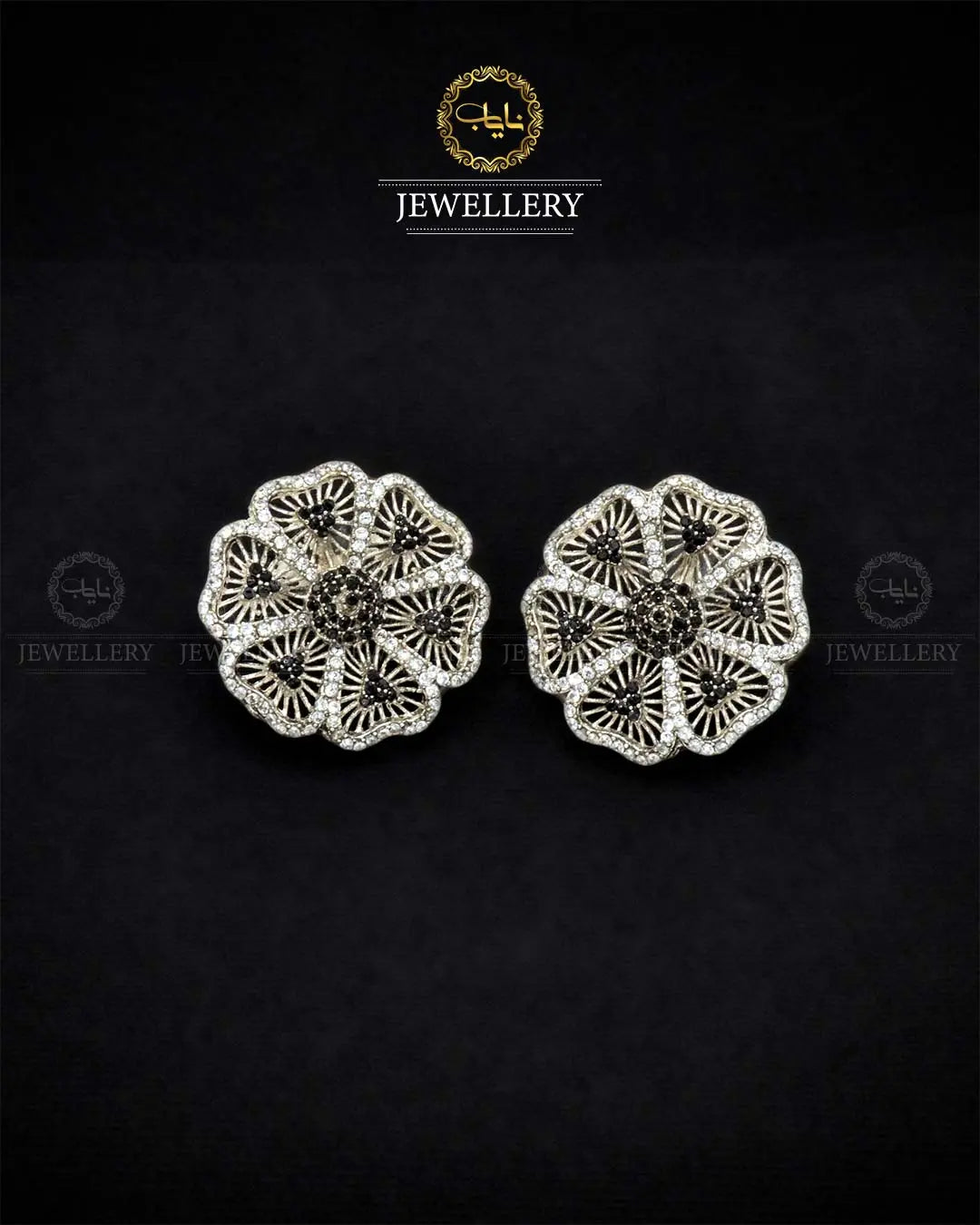 Zarcon Flower Tops NJ-1838-Silver Nayab Jewellery