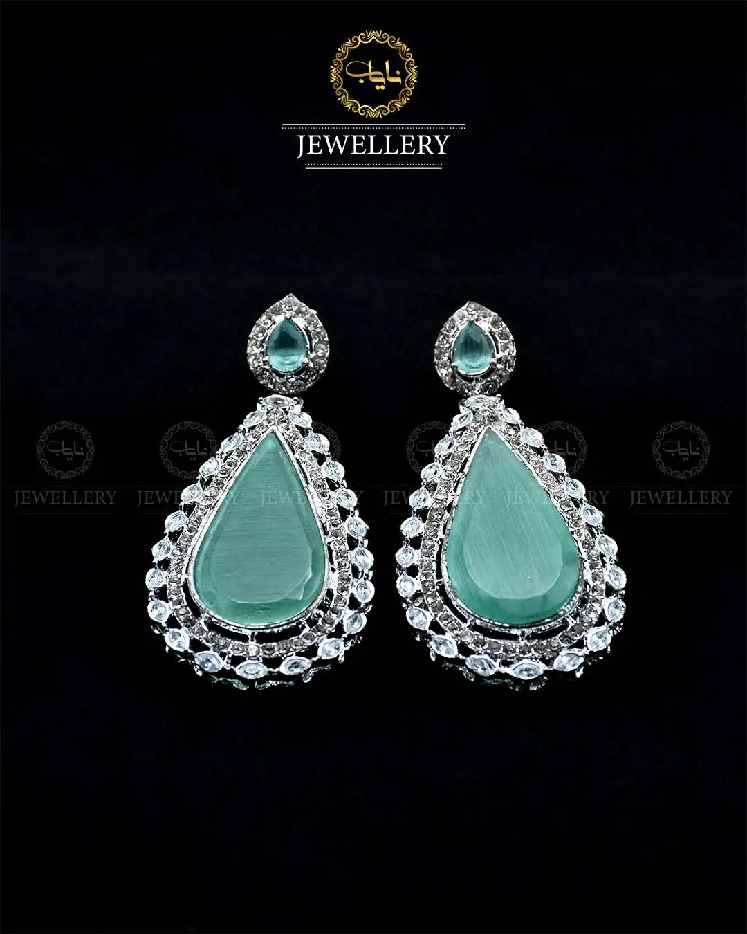 Zarcon Long Earrings NJ-1753 Nayab Jewellery