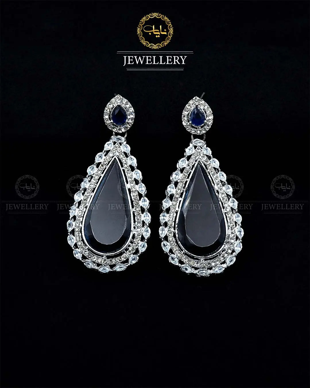 Zarcon Long Earrings NJ-1753 Nayab Jewellery