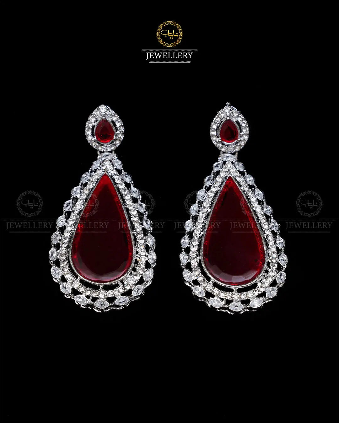 Zarcon Long Earrings NJ-1753 Nayab Jewellery