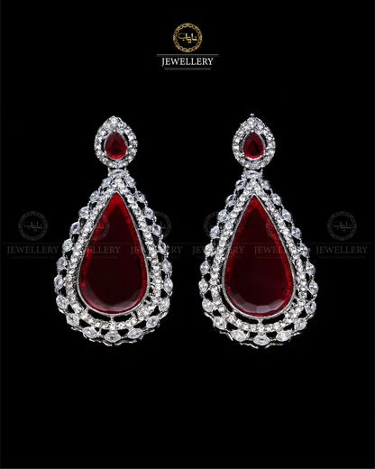 Zarcon Long Earrings NJ-1753 Nayab Jewellery