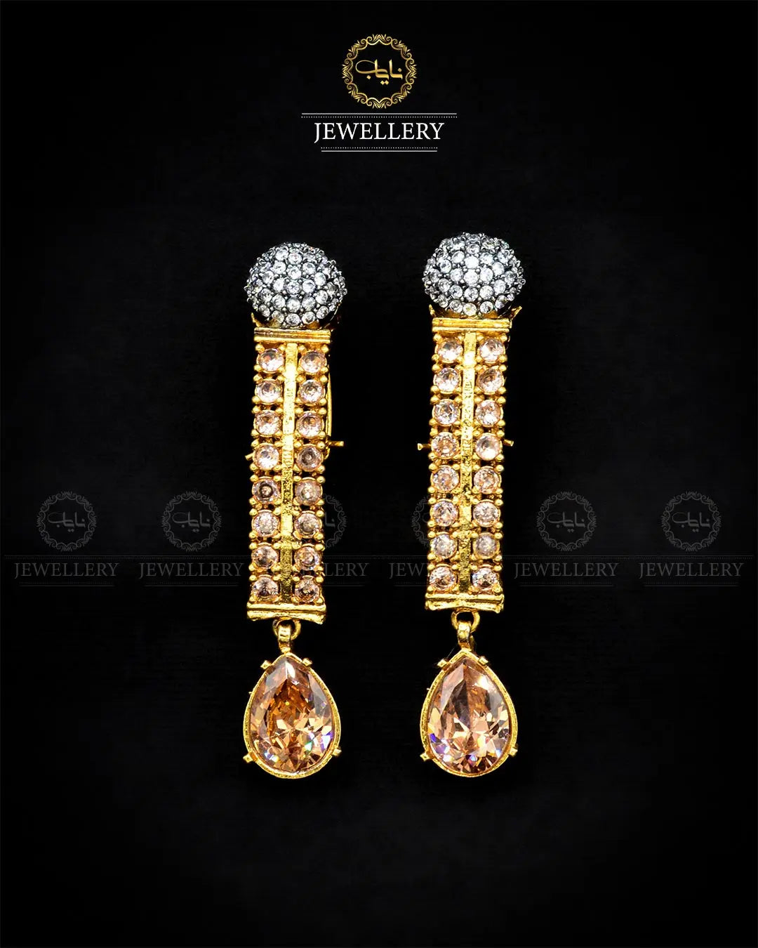 Zarcon Long Earrings NJ-1889 Nayab Jewellery