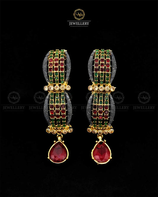 Zarcon Long Earrings NJ-1894 Nayab Jewellery