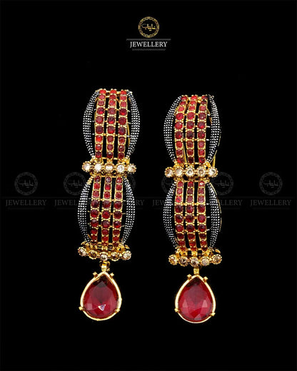 Zarcon Long Earrings NJ-1894 Nayab Jewellery