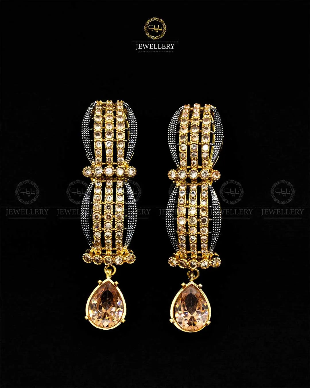 Zarcon Long Earrings NJ-1894 Nayab Jewellery