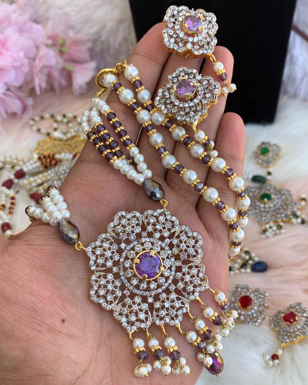 Zarcon Mala set NJ - 1708 Nayab Jewellery