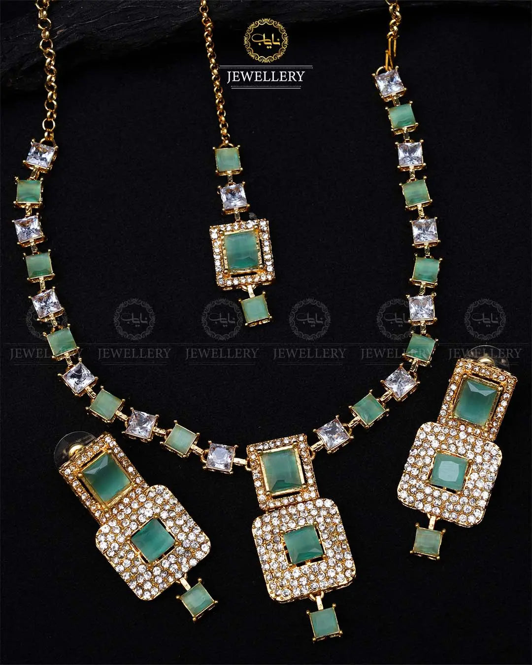 Zarcon Necklace set -1935-G Nayab Jewellery