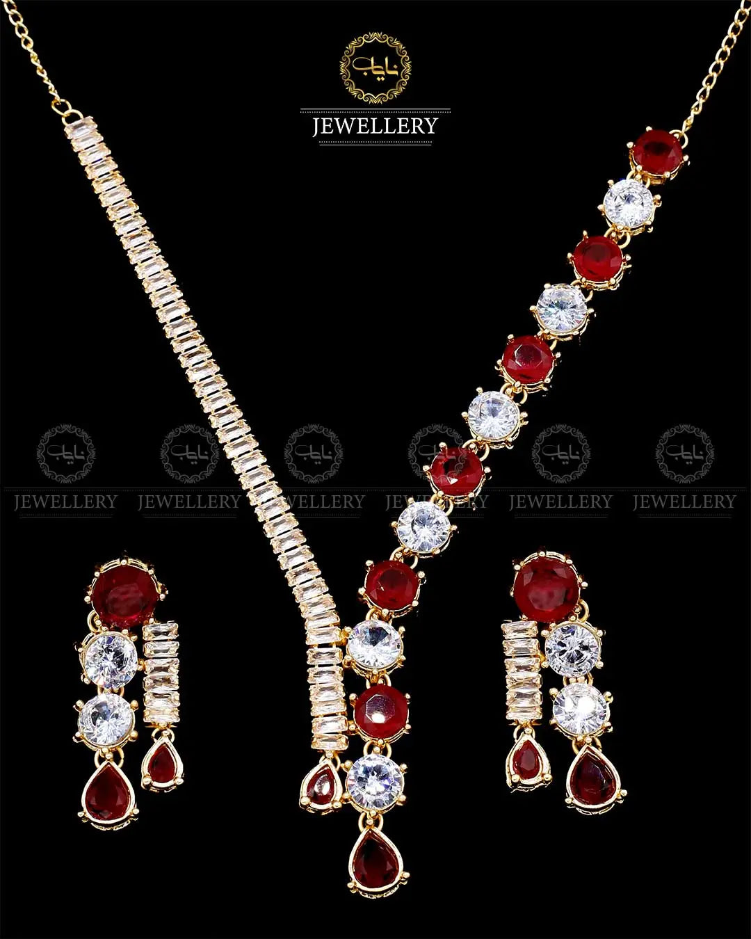 Zarcon Necklace set NJ-1808-G Nayab Jewellery