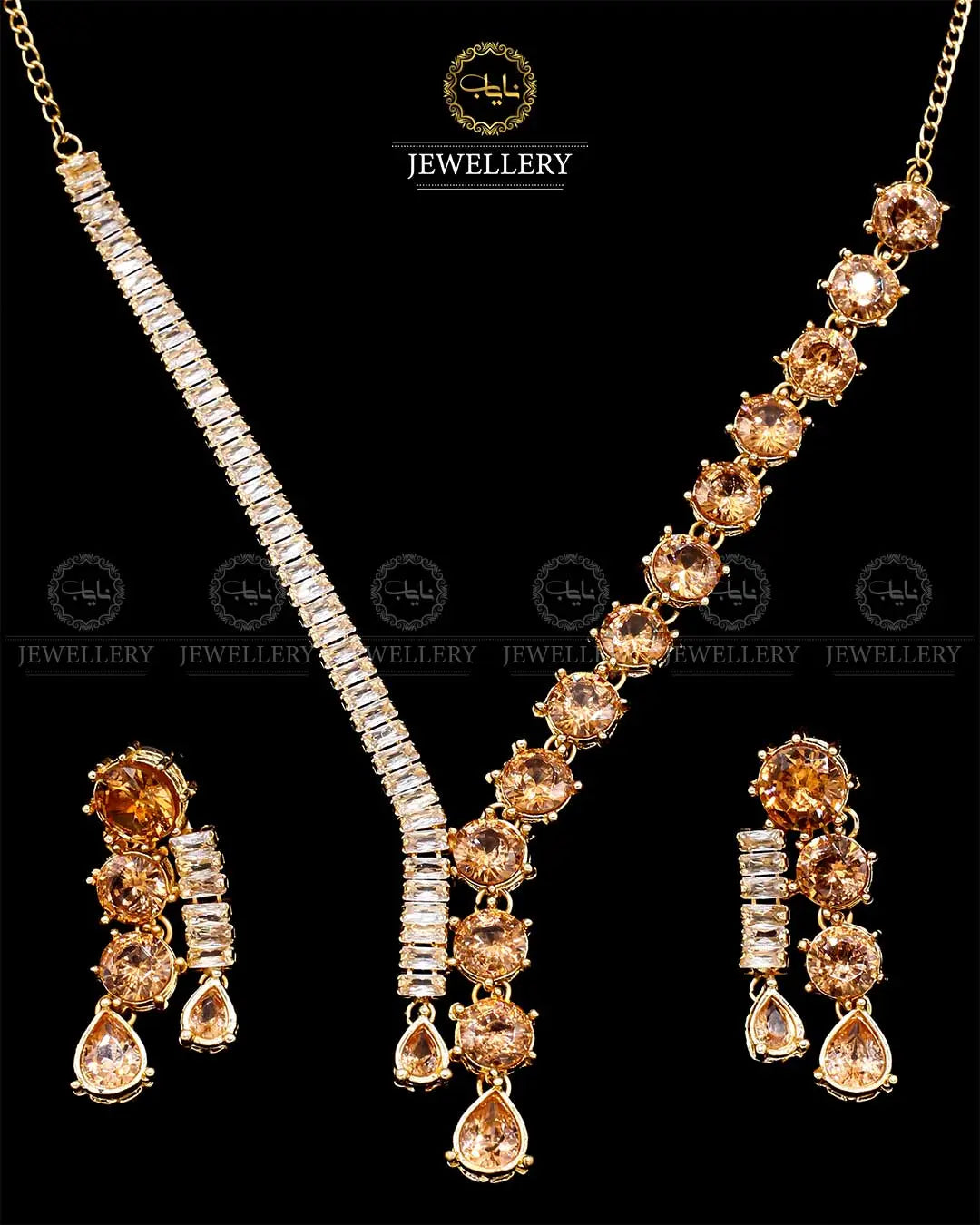 Zarcon Necklace set NJ-1808-G Nayab Jewellery