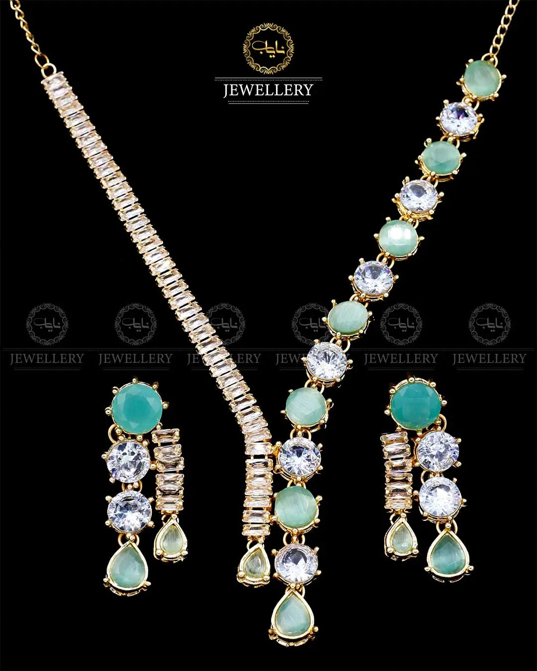 Zarcon Necklace set NJ-1808-G Nayab Jewellery