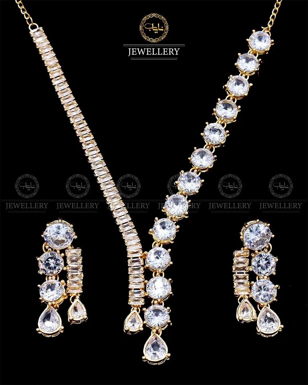 Zarcon Necklace set NJ-1808-G Nayab Jewellery