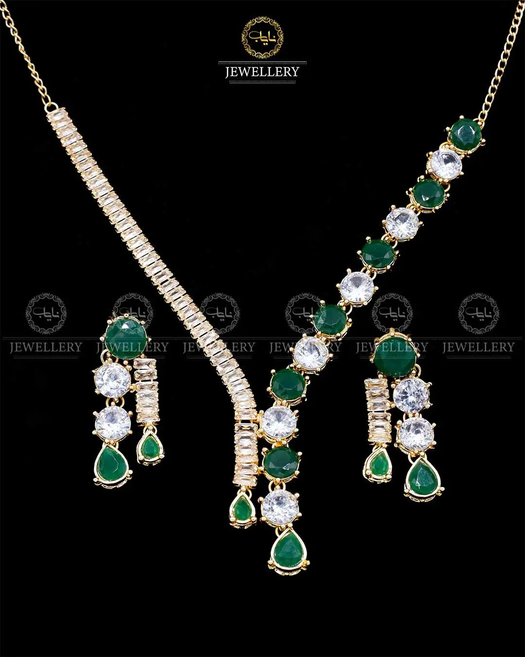 Zarcon Necklace set NJ-1808-G Nayab Jewellery