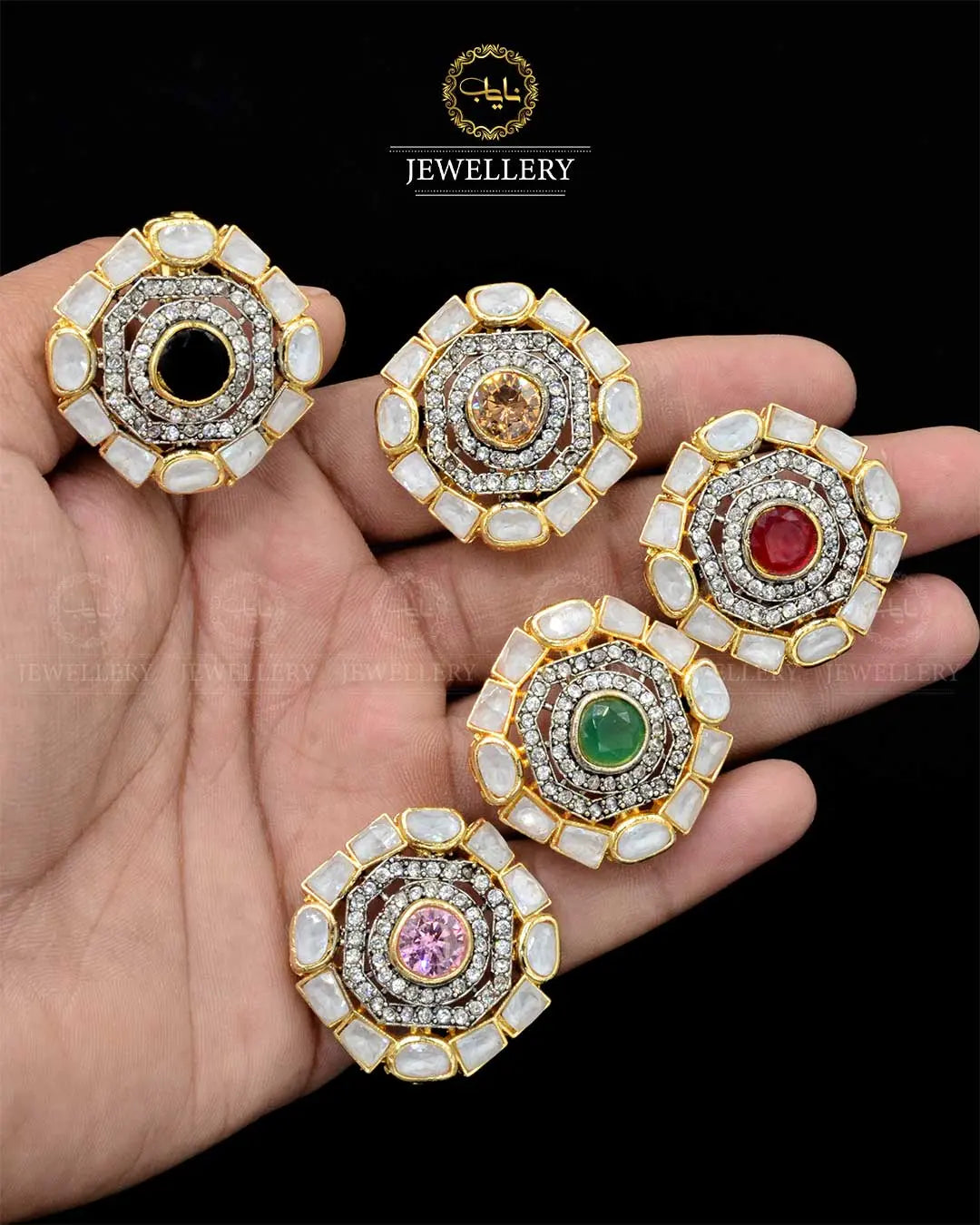 Zarcon Seep Earrings  NJ-1886 Nayab Jewellery