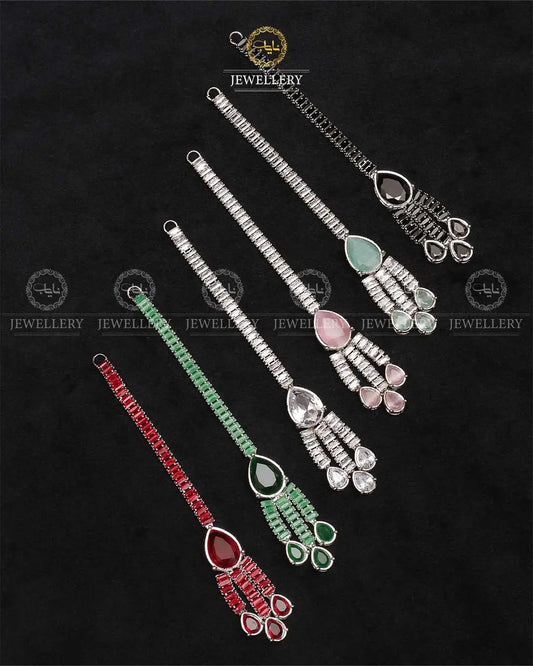 Zirconia Almond Tika (bindia)-2226-Silver Nayab Jewellery