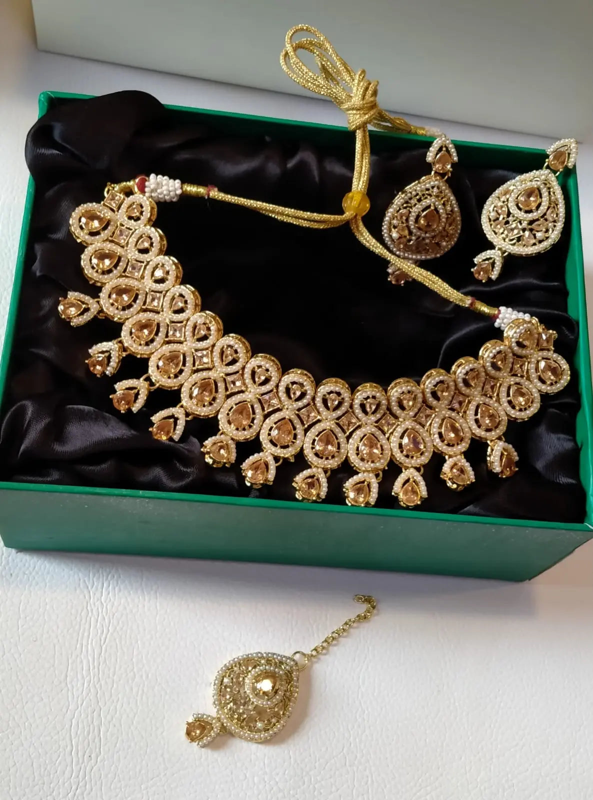 Zirconia Collar set-2245 Nayab Jewellery