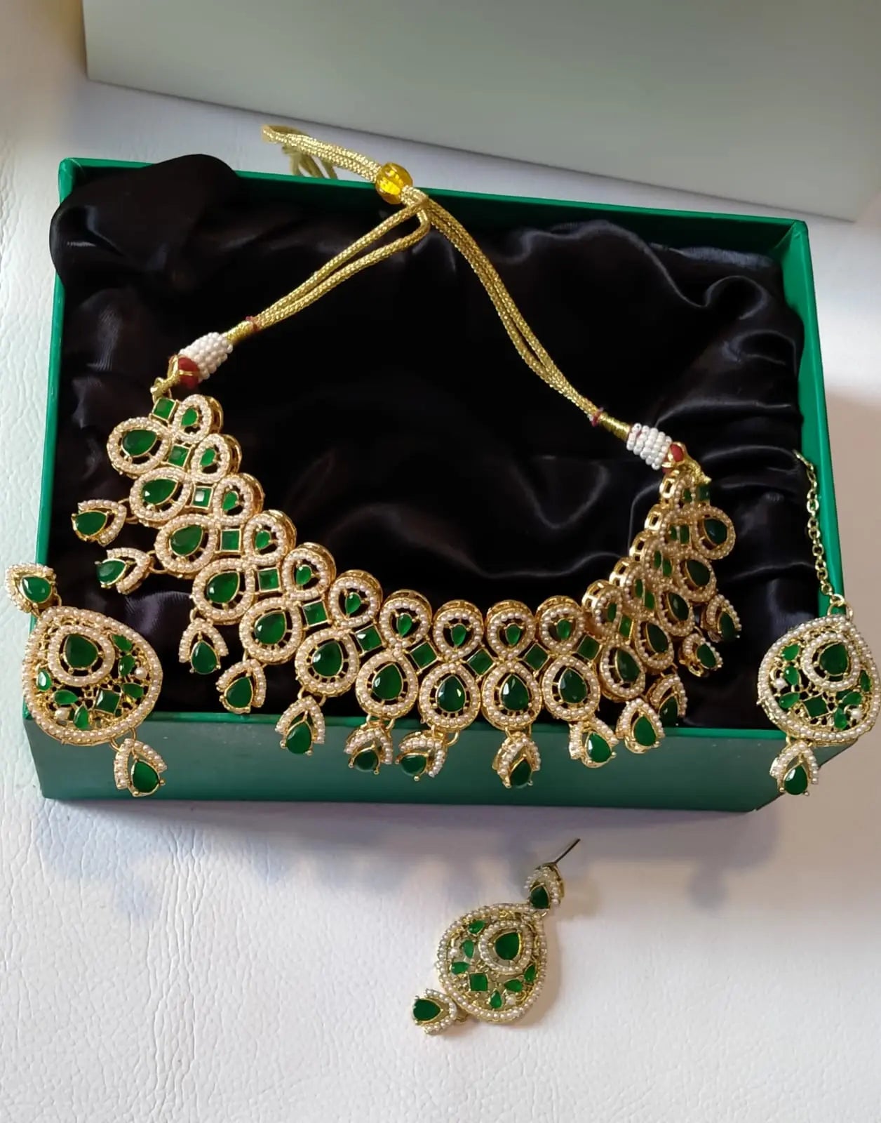 Zirconia Collar set-2245 Nayab Jewellery