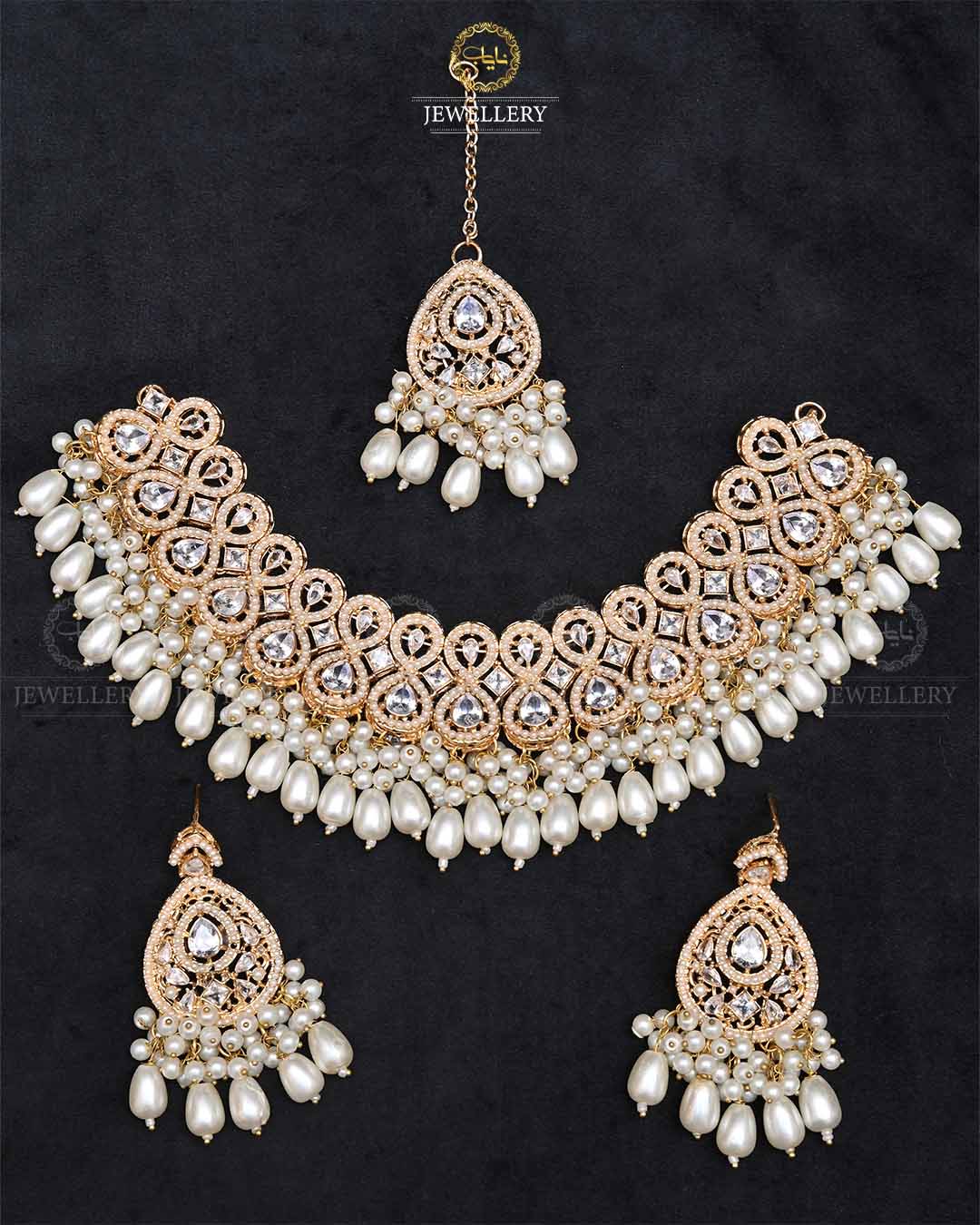 Zirconia Collar set-2245 Nayab Jewellery
