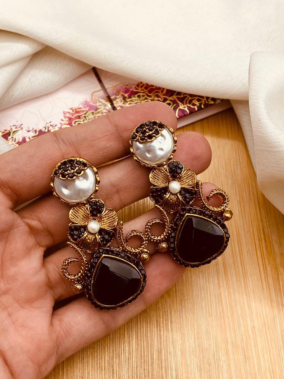 Turkish Dimond Cutt Earrings E-3057