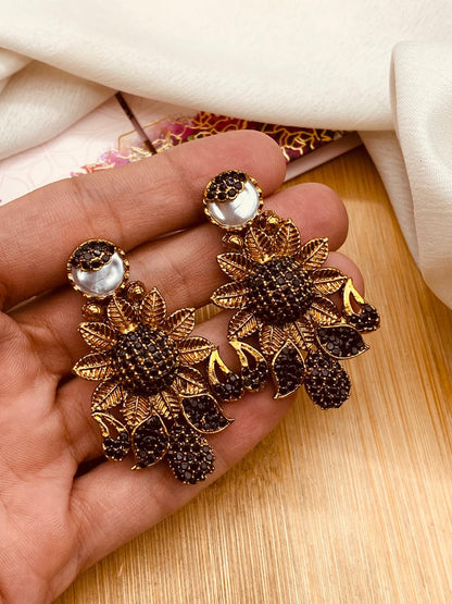 Turkish Sun Flower Earrings E-3055