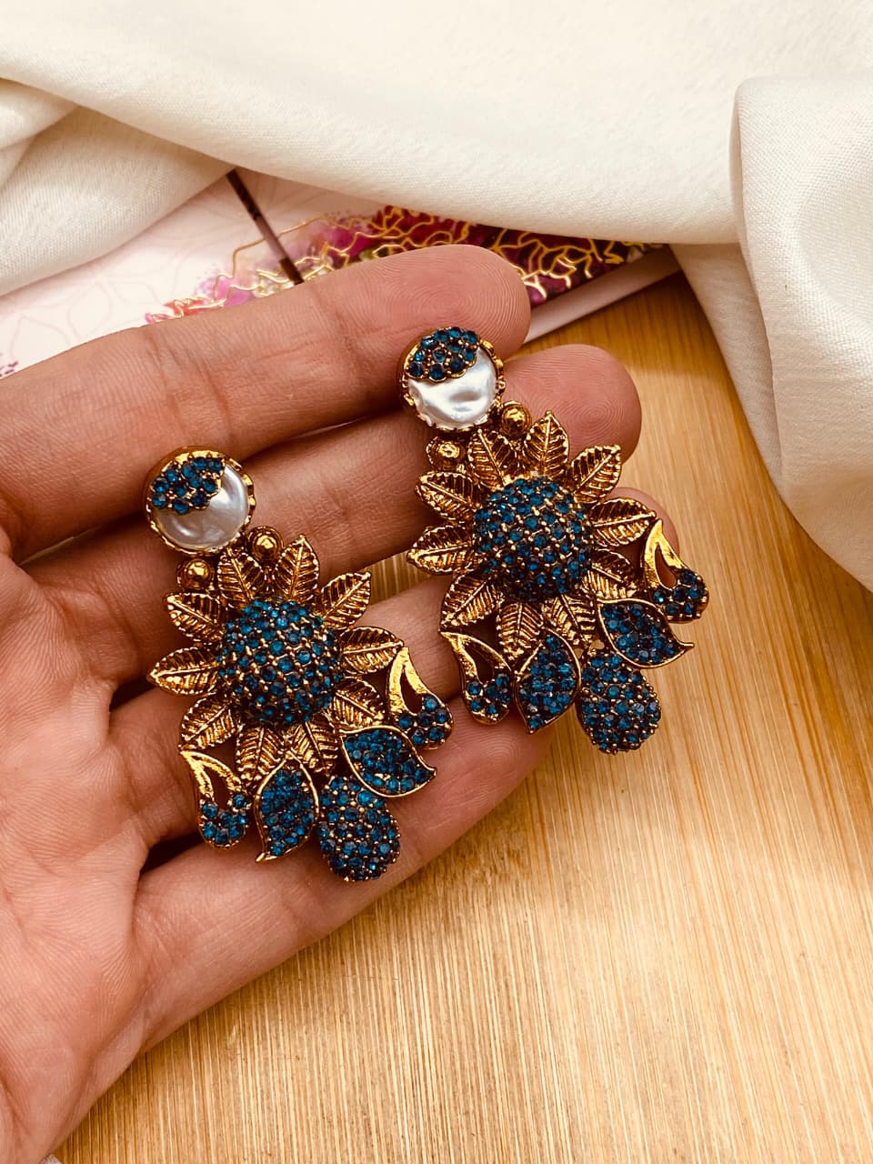 Turkish Sun Flower Earrings E-3055