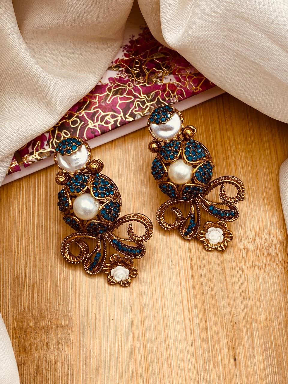 Turkish Mother Pearl Earrings E-3056