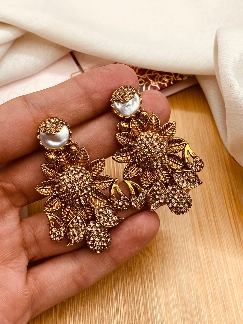 Turkish Sun Flower Earrings E-3055