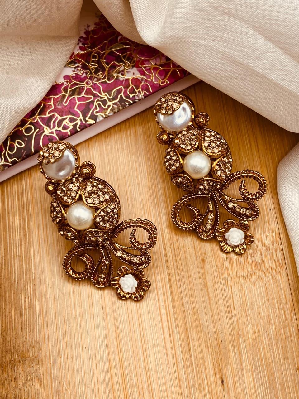 Turkish Mother Pearl Earrings E-3056