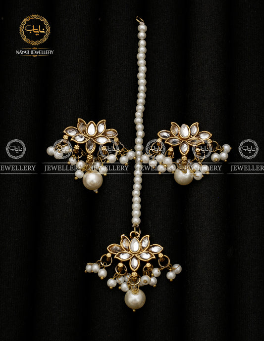 Kundan small size Earrings Tika E-3046