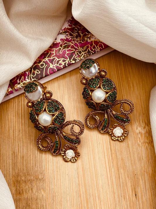 Turkish Mother Pearl Earrings E-3056
