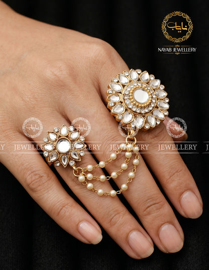 Kundan Double Ring R-4020