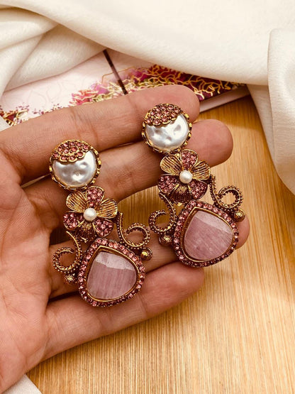 Turkish Dimond Cutt Earrings E-3057