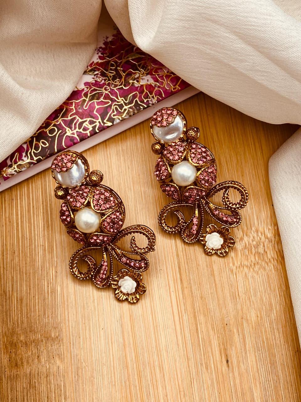 Turkish Mother Pearl Earrings E-3056