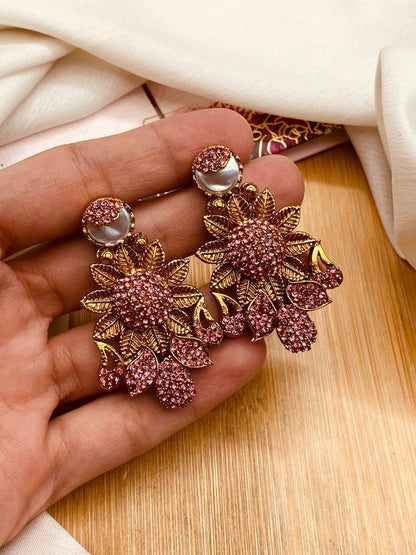 Turkish Sun Flower Earrings E-3055