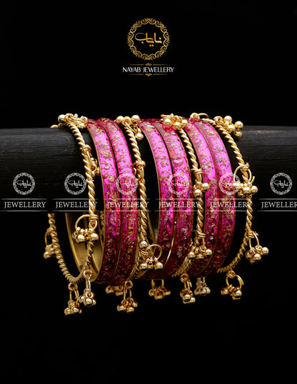 Viral Kashmiri Resin 10 pcs Bangles set BL-5062