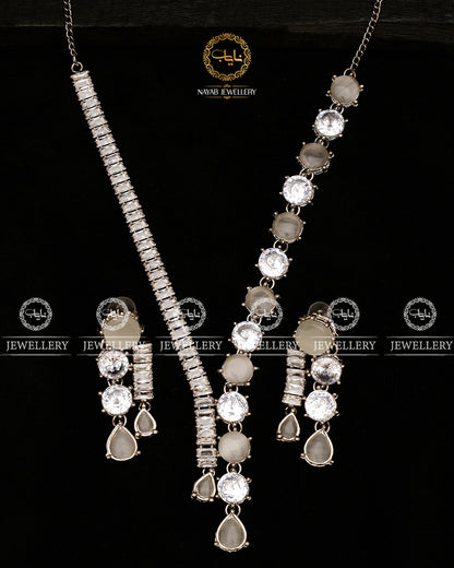 Zarcon Necklace set NJ-1808-Silver