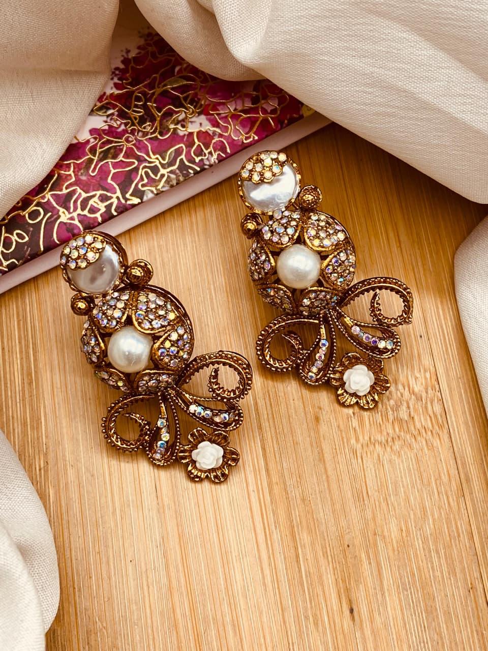 Turkish Mother Pearl Earrings E-3056