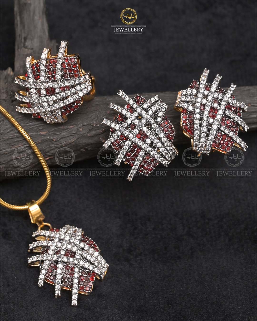 Jarao stones pendant combo set-2422