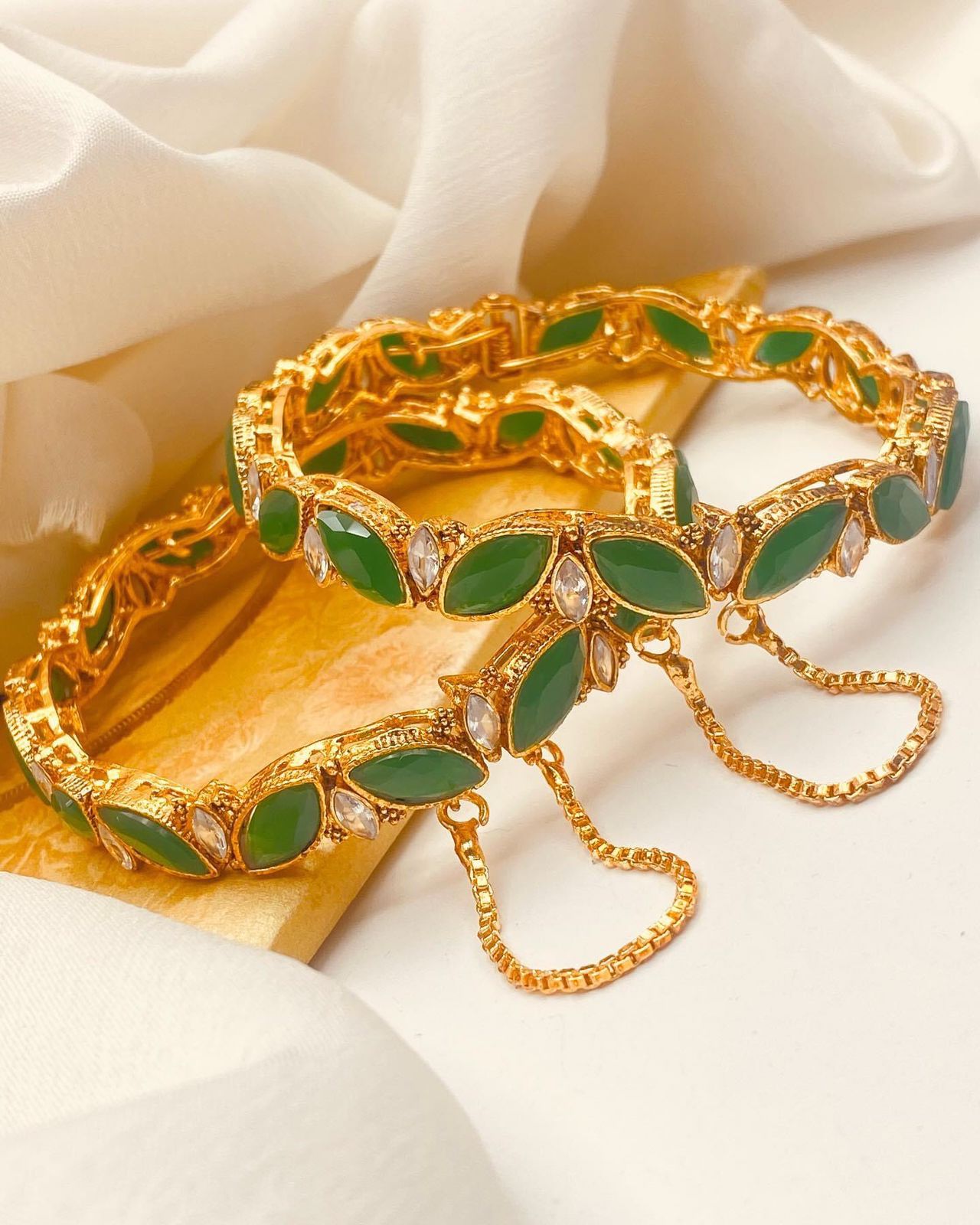 Gold Kangan Design by Nayab Jewellery