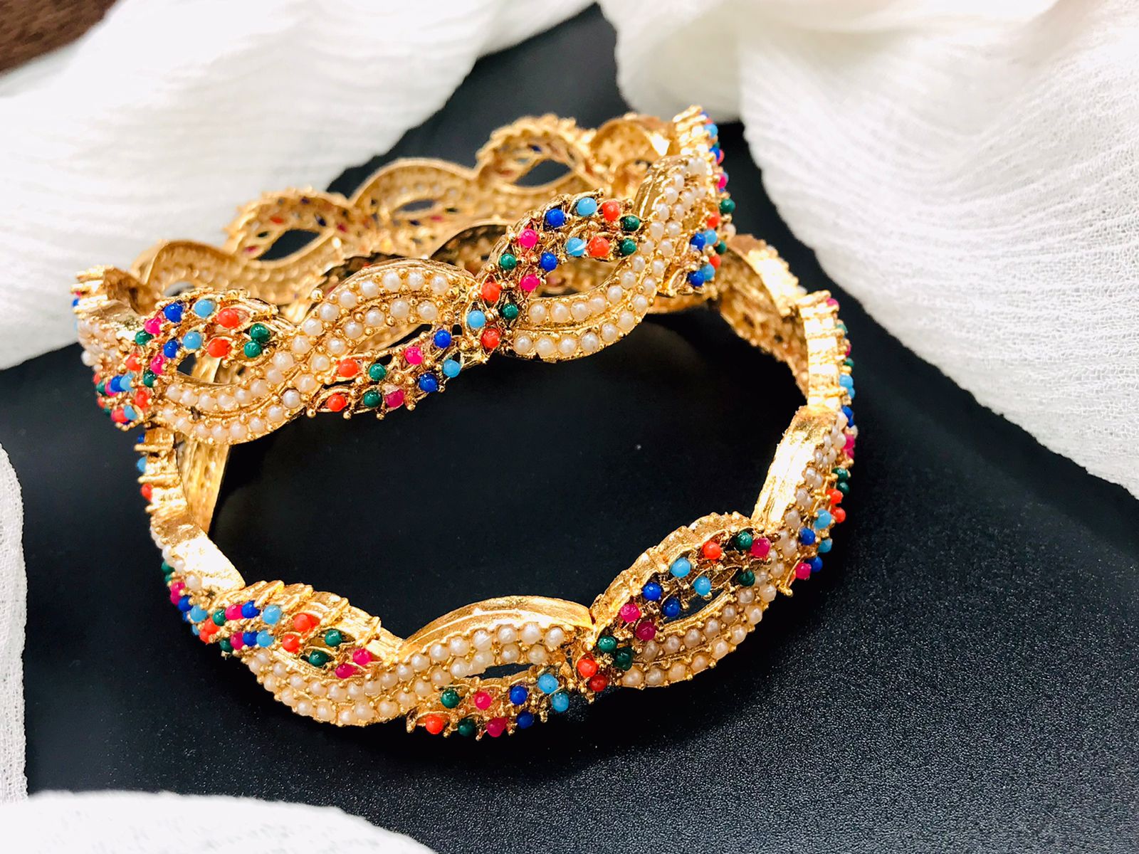Unique Nauratan Bangles by Nayab Jewellery
