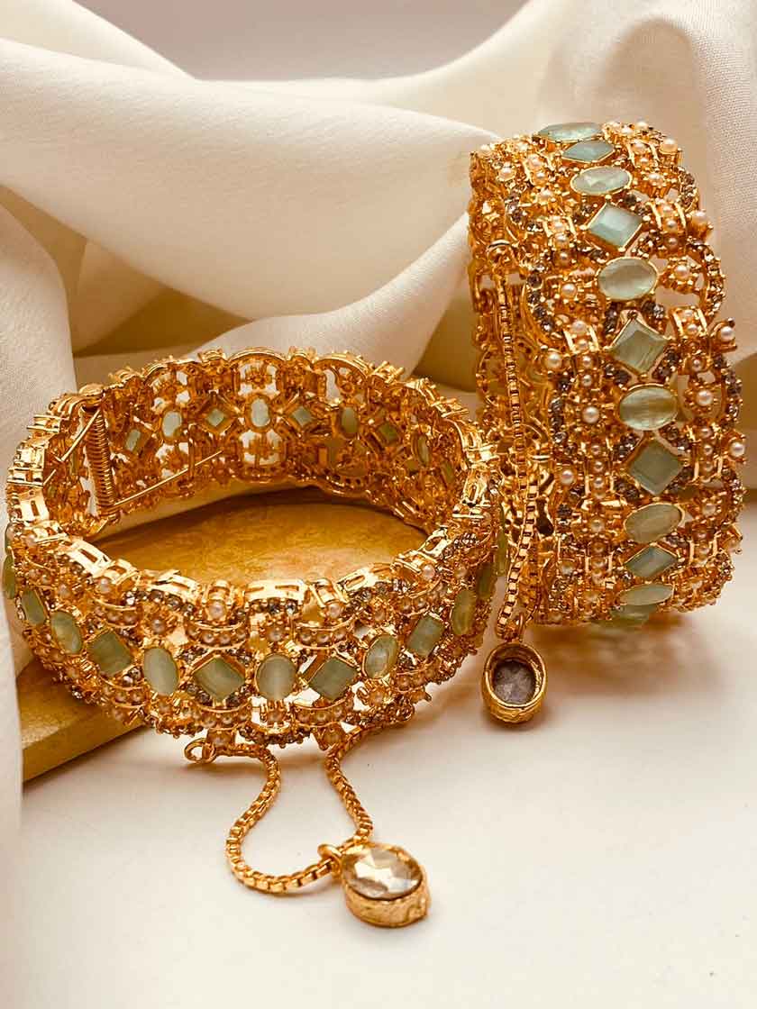 Silver Gold Bangles by Nayab Jewellery
