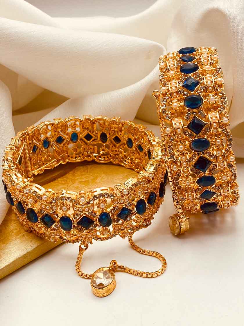Silver Gold Bangles by Nayab Jewellery