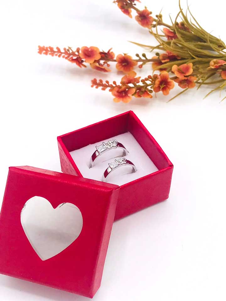 Couple Ring With Box (Size Adjustable) NJ-1358