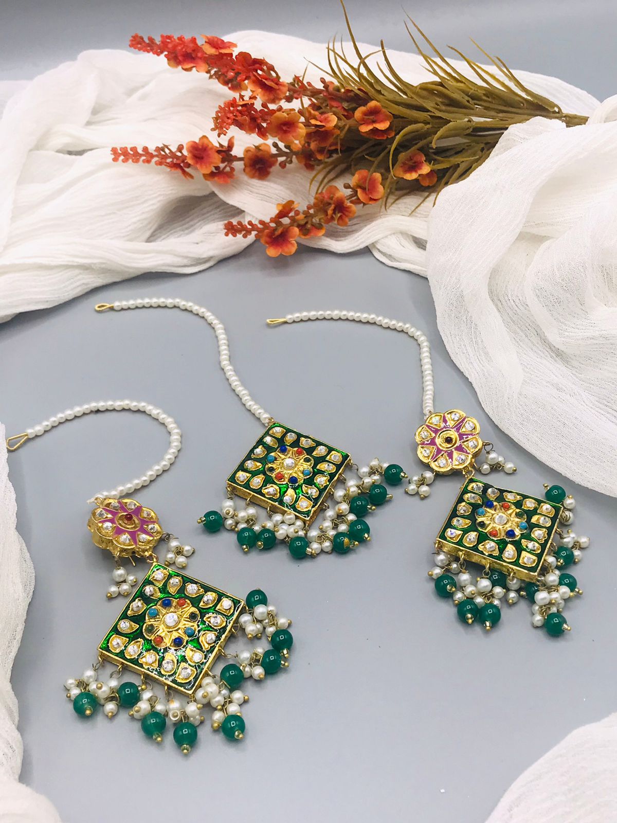 Kundan earrings on sale