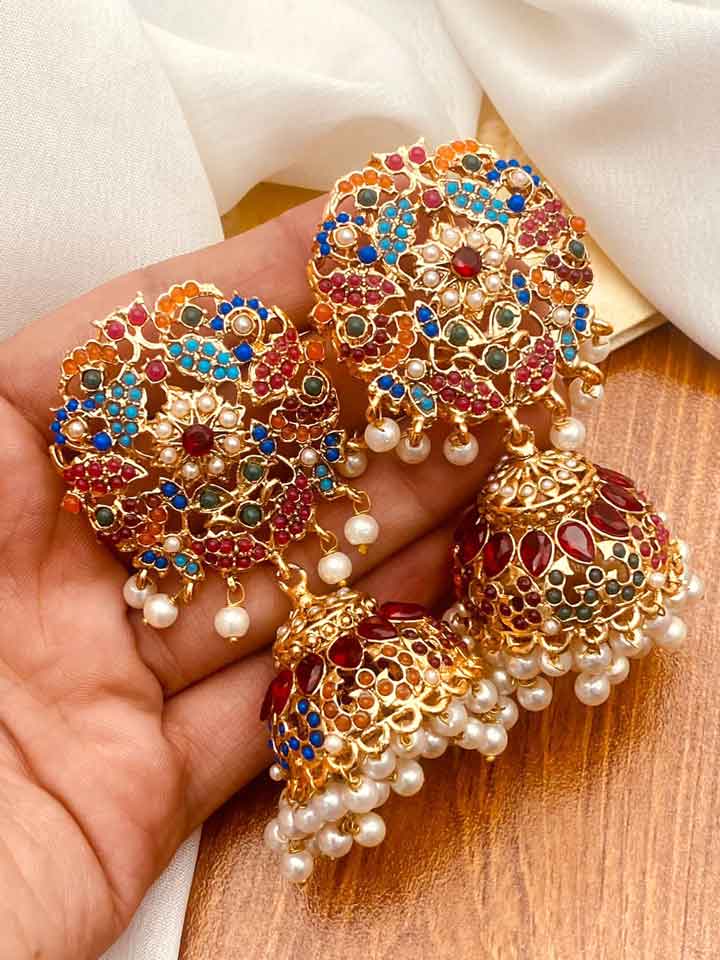 Handmade Adyaah Pearl Jhumkas – Her Treasure